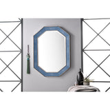 James Martin Vanities Tangent Hexagonal Wall Mirror, 30x41, Delft Blue
