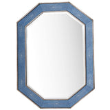 James Martin Vanities Tangent Hexagonal Wall Mirror, 30x41, Delft Blue