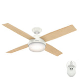 Hunter Dempsey LED 52-in Brushed Nickel Indoor Ceiling Fan with Remote, 4-Blade