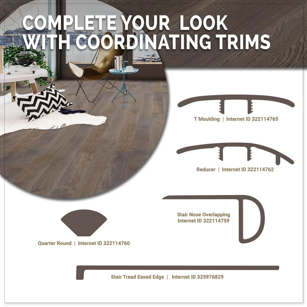 A&A Surfaces Woodridge Derlin Oak 0.28 in. x 6.5 in. Waterproof Wire Brushed Engineered Hardwood Flooring (1040.16 sq. ft./pallet)