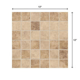 Daltile Rio Mesa Desert Sand 12 in. x 12 in. x 6 mm Ceramic Mosaic Floor and Wall Tile (1 sq. ft. / piece)