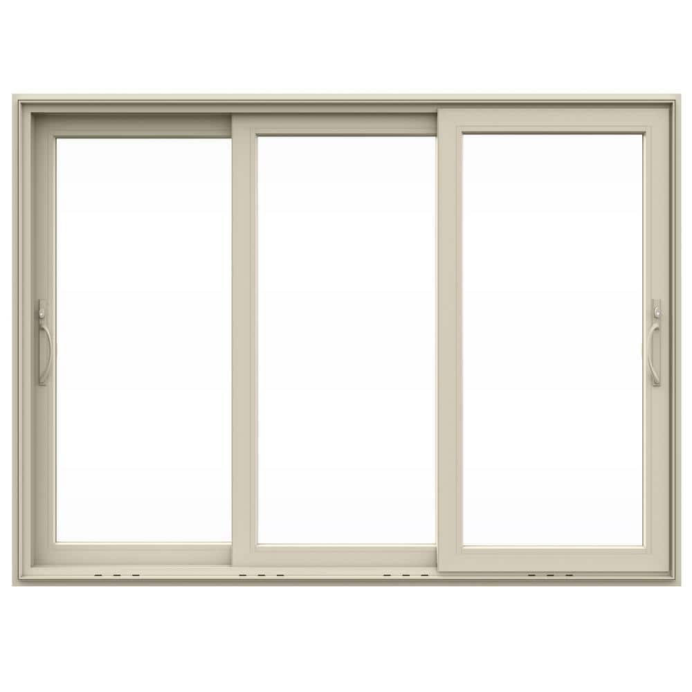 V4500 Multi-Slide 105 in. x 80 in. Universal Handing Low-E Desert Sand Vinyl 3-Panel Prehung Patio Door