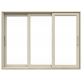 V4500 Multi-Slide 105 in. x 80 in. Universal Handing Low-E Desert Sand Vinyl 3-Panel Prehung Patio Door