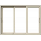 V4500 Multi-Slide 105 in. x 80 in. Universal Handing Low-E Desert Sand Vinyl 3-Panel Prehung Patio Door