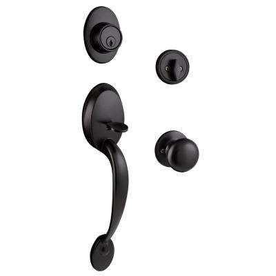 Schlage 
    Century Satin Nickel Single Cylinder Deadbolt with Left Handed Merano Lever Door Handleset - Super Arbor