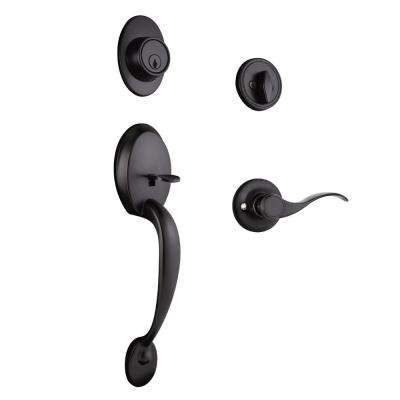 Grandeur 
    Arc Timeless Bronze 1-Piece Door Handleset with D Grip and Portofino Lever - Super Arbor