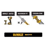 DEWALT MAXFIT 12 in. Bit Extension, 1/4 in. Hex Shank, Magnetic Quick-Release
