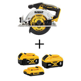 DEWALT 20V MAX Cordless Brushless Circular Saw Kit with Batteries