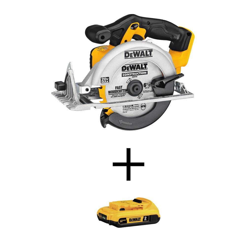 DEWALT 20V MAX Cordless 6-1/2 in. Circular Saw with Compact Lithium-Ion Battery