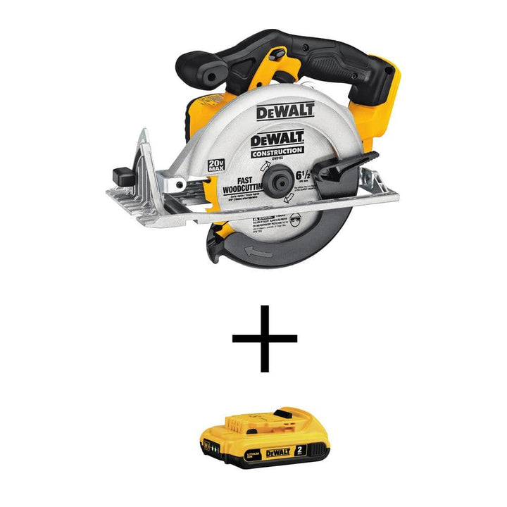 DEWALT 20V MAX Cordless 6-1/2 in. Circular Saw with Compact Lithium-Ion Battery