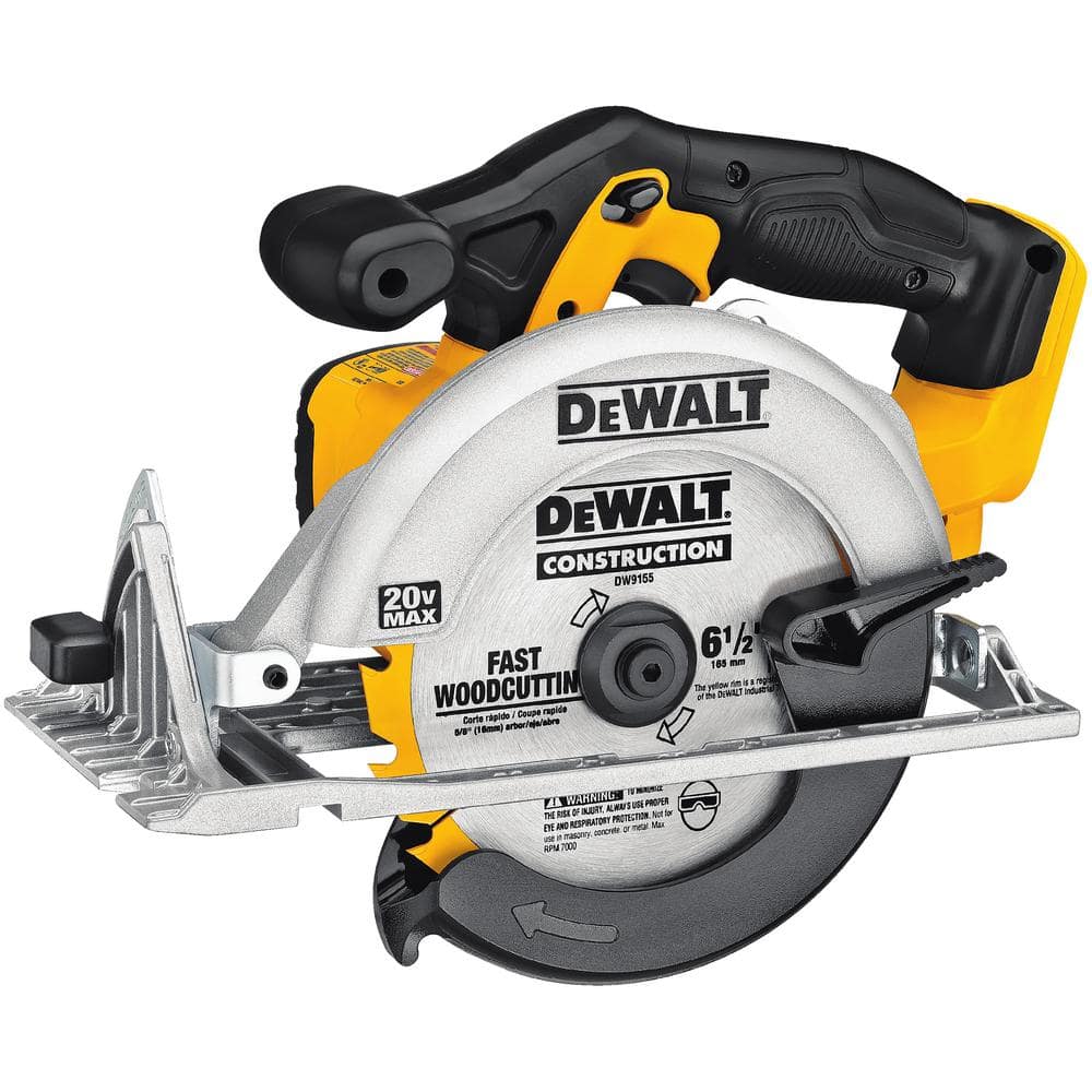 DEWALT 20V MAX Cordless 6-1/2 in. Circular Saw with Compact Lithium-Ion Battery