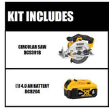 DEWALT 20V MAX 6-1/2 in. Lithium-Ion Cordless Circular Saw (Tool-Only) with 20V MAX 4.0Ah Battery
