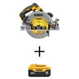 DEWALT 20V MAX Cordless Brushless 7-1/4 in. Circular Saw with 5.0Ah Battery