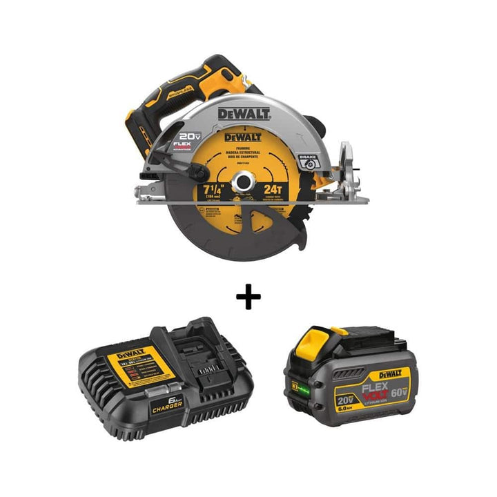 DEWALT 20V MAX Cordless Brushless Circular Saw Kit with FLEXVOLT ADVANTAGE
