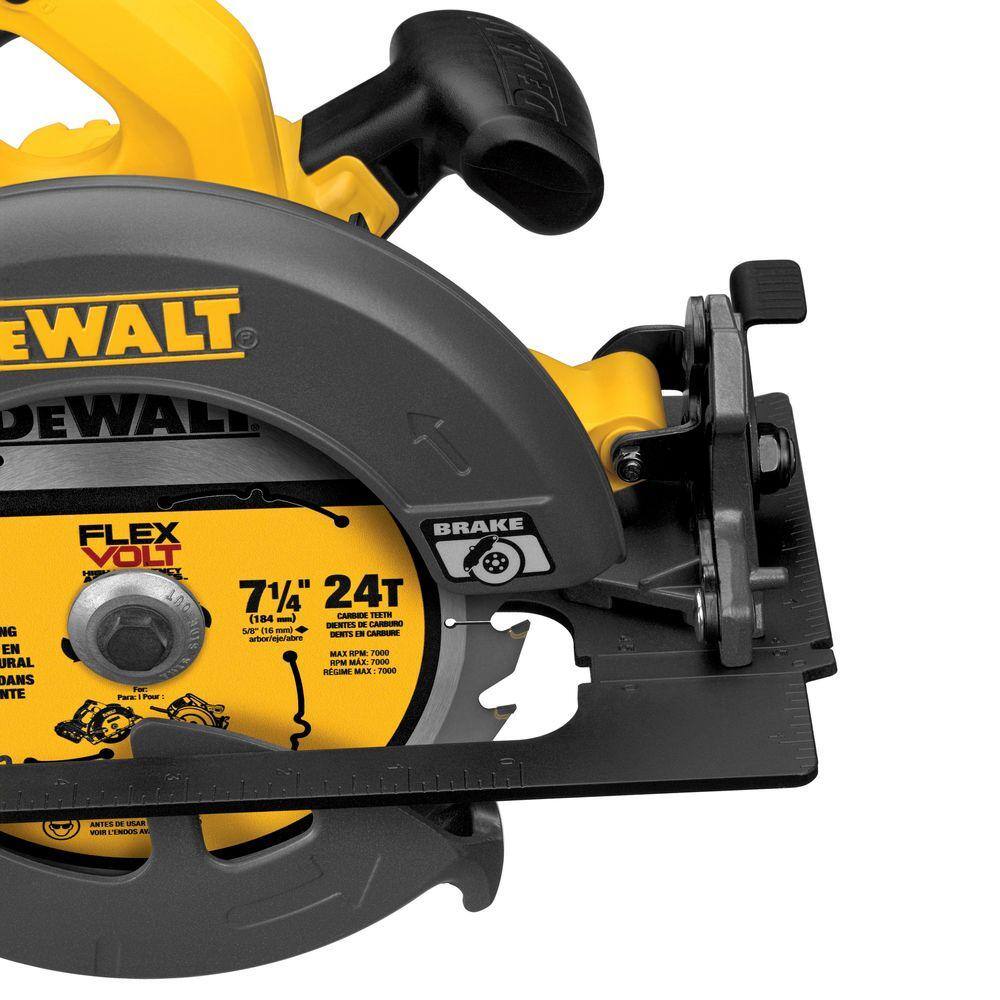 DEWALT FLEXVOLT 60V MAX Brushless 7-1/4 in. Cordless Circular Saw Kit with 2Ah Battery, 1-Hour Fast Charger and Case