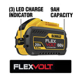 DEWALT FLEXVOLT 60V MAX Lithium-Ion Cordless Brushless 7-1/4 in. Wormdrive Style Circular Saw with FLEXVOLT 9.0Ah Battery Pack