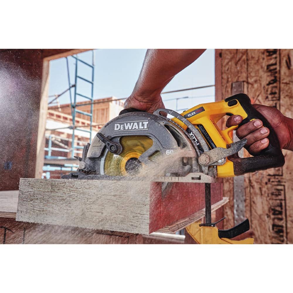 DEWALT FLEXVOLT 60V MAX Lithium-Ion Cordless Brushless 7-1/4 in. Wormdrive Style Circular Saw with FLEXVOLT 9.0Ah Battery Pack