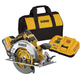 DEWALT 20V MAX Lithium-Ion 7-1/4 in. Cordless Circular Saw Kit with 8.0 Ah Battery, Charger and Kit Bag