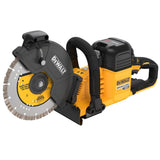 DEWALT FLEXVOLT 60V Lithium‑Ion Cordless 9 in. Cut-Off/Construction Saw with (2) FLEXVOLT Batteries, Bonus 4-1/2 in. Angle Grinder