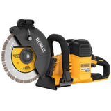 DEWALT FLEXVOLT 60V Lithium‑Ion Cordless 9 in. Cut-Off/Construction Saw with (2) FLEXVOLT Batteries, Bonus 4-1/2 in. Angle Grinder