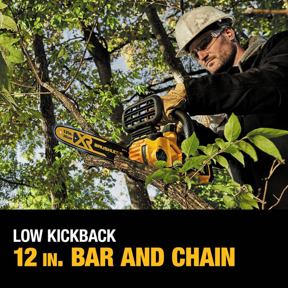 DEWALT 12 in. 20V MAX XR Lithium‑Ion Cordless Brushless Chainsaw (Tool Only)