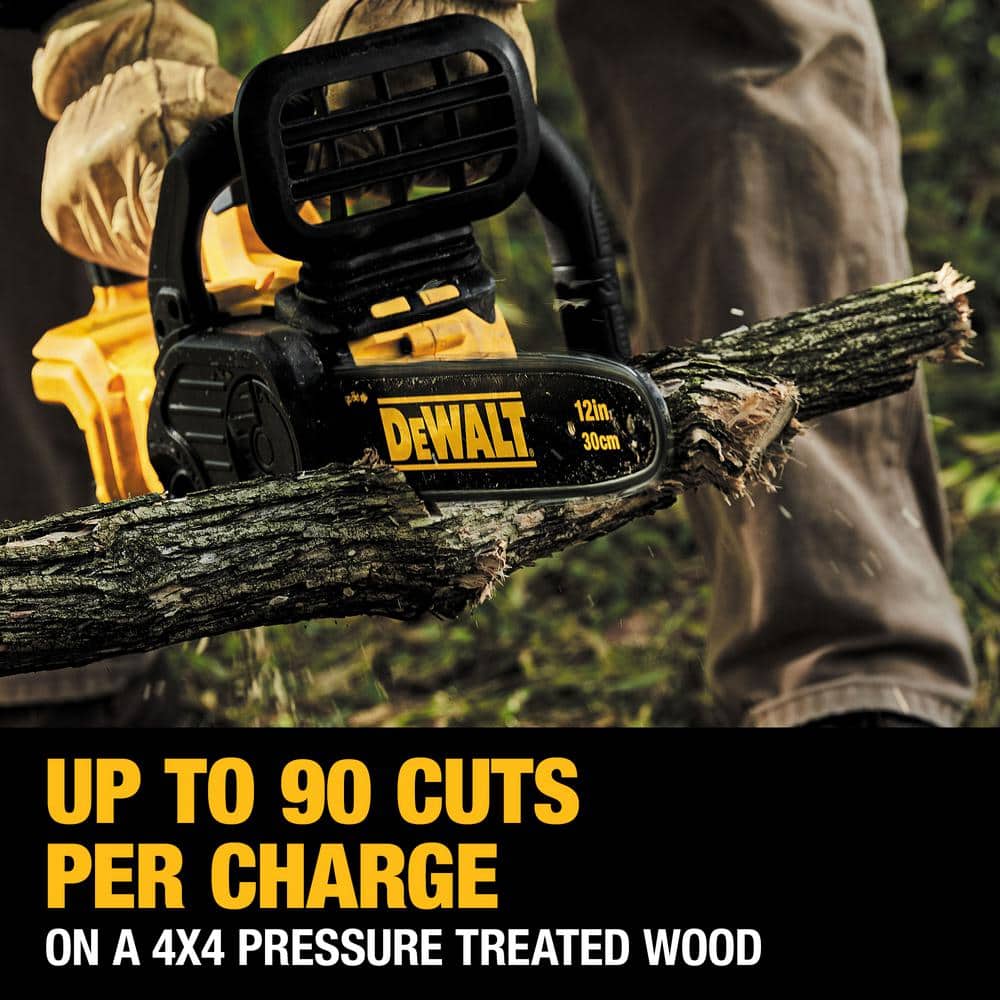 DEWALT 12 in. 20V MAX XR Lithium‑Ion Cordless Brushless Chainsaw (Tool Only)