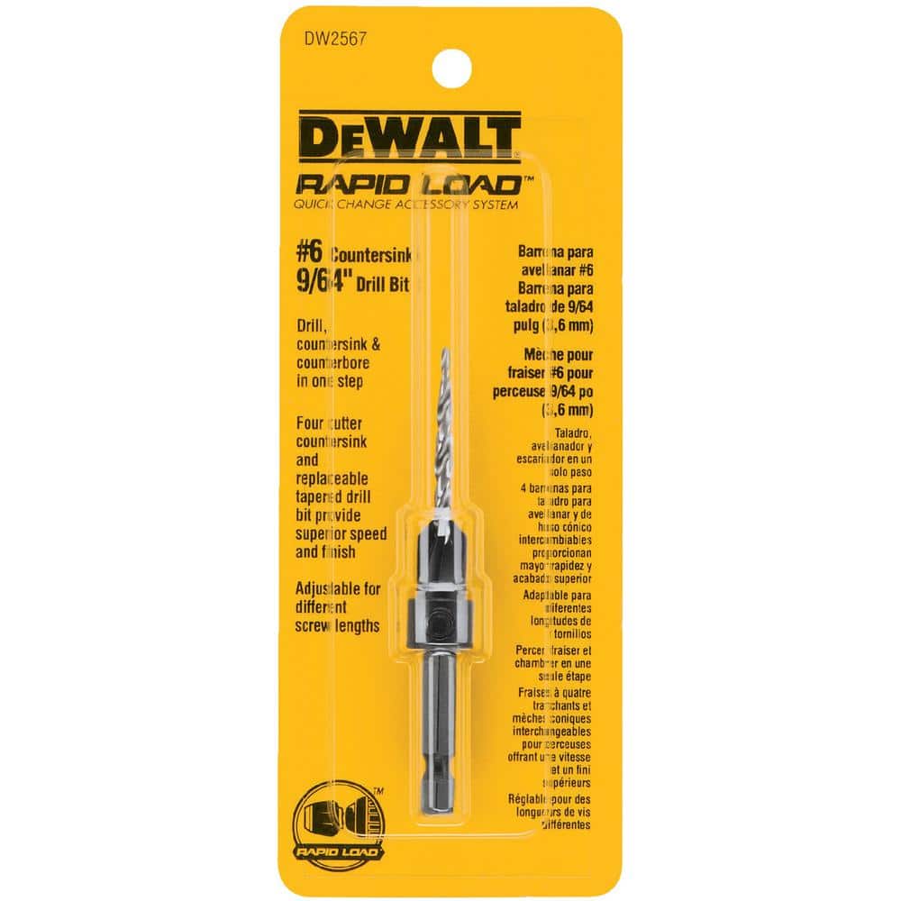 DEWALT #6 Countersink 9/64 in. High Speed Steel Drill Bit (DW2567)