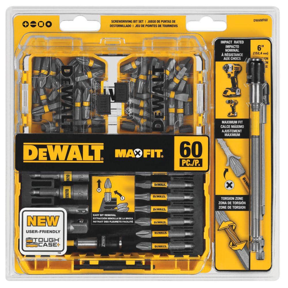 DEWALT MAXFIT Screwdriving Drill Bit Set, 60-Piece (DWAMF60)
