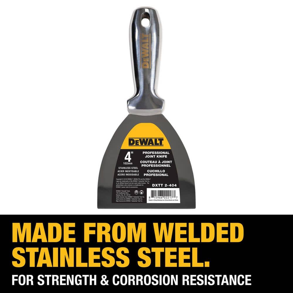 DEWALT 4 in. Stainless Steel Joint Knife with Welded Handle