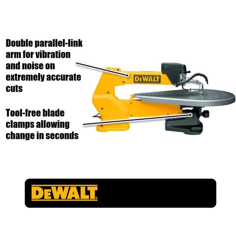 DEWALT 20 in. Variable-Speed Corded Scroll Saw with Bonus Scroll Saw Stand