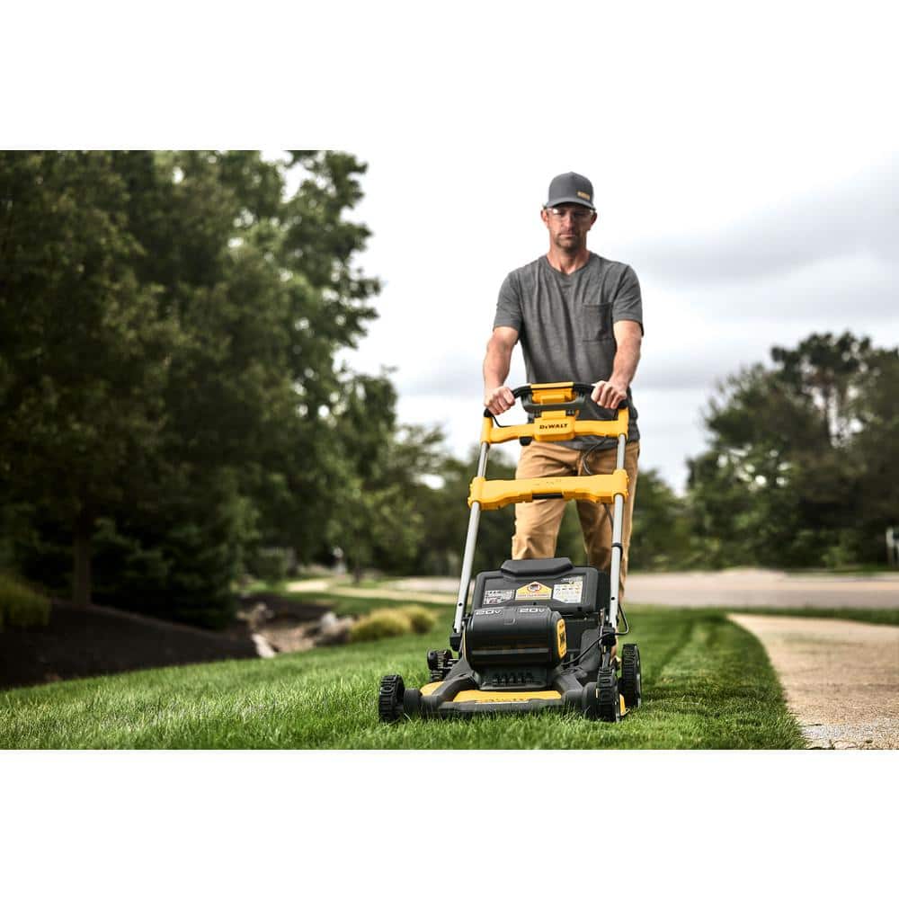 DEWALT 20V MAX 21 in. Brushless Cordless Battery Powered Self Propelled Lawn Mower Kit with (2) 10 Ah Batteries and Chargers