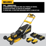 DEWALT 20V MAX 21 in. Brushless Cordless Battery Powered Self Propelled Lawn Mower Kit with (2) 10 Ah Batteries and Chargers