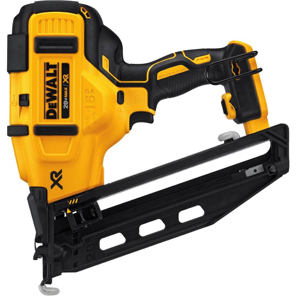 DEWALT 20V MAX XR Lithium-Ion Electric Cordless 16-Gauge Angled Finishing Nailer (Tool Only)
