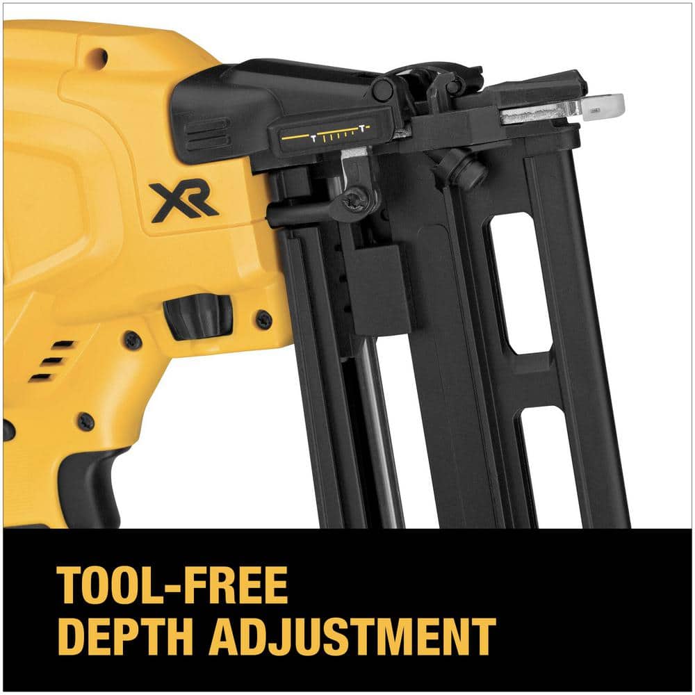 DEWALT 20V MAX XR 16-Gauge Lithium-Ion Cordless Finish Nailer (Tool Only)