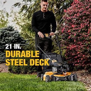 DEWALT 21 in. 150cc Briggs and Stratton 625ex Engine Rear Wheel Drive 2-in-1 Gas Self Propelled Walk Behind Lawn Mower