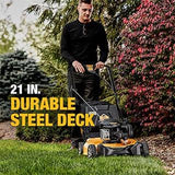 DEWALT 21 in. 150cc Briggs and Stratton 625ex Engine Rear Wheel Drive 2-in-1 Gas Self Propelled Walk Behind Lawn Mower