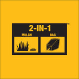 DEWALT 21 in. 150cc Briggs and Stratton 625ex Engine Rear Wheel Drive 2-in-1 Gas Self Propelled Walk Behind Lawn Mower