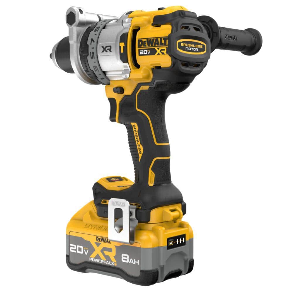 DEWALT 20V XR Lithium-Ion Cordless Hammer Drill Kit with 8.0 Ah Battery, Charger and Kit Bag