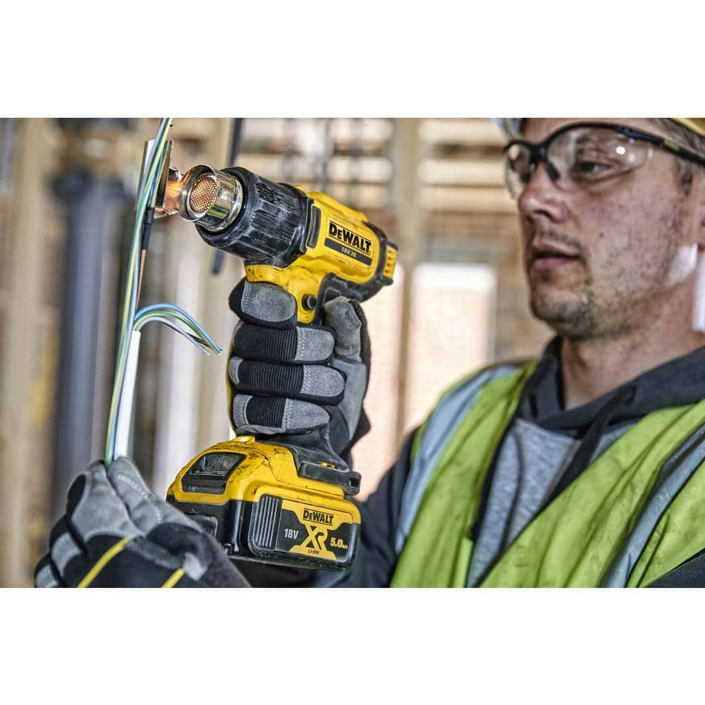 DEWALT 20V MAX Cordless Compact Heat Gun with Flat and Hook Nozzle Attachments