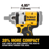 DEWALT ATOMIC 20V MAX Cordless Brushless 1/2 in. Variable Speed Impact Wrench (Tool Only)
