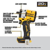 DEWALT ATOMIC 20V MAX Cordless Brushless 1/2 in. Variable Speed Impact Wrench (Tool Only)