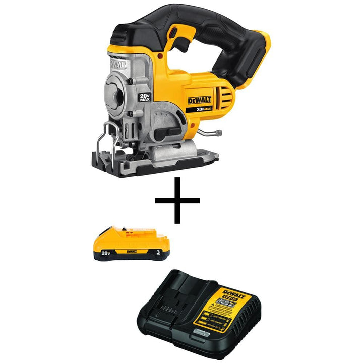 DEWALT 20V MAX Cordless Jig Saw Kit with Battery and Charger