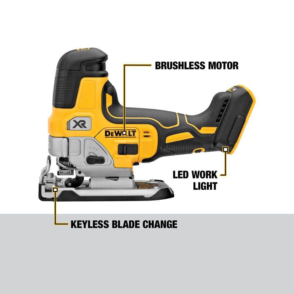 DEWALT 20V MAX XR Cordless Barrel Grip Jigsaw (Tool Only)