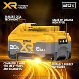 DEWALT Tough System 2.0 Flex Volt 20V/60V Lithium-Ion Cordless/Corded 4000 Lumen LED Adjustable Panel Work Light 8Ah Battery