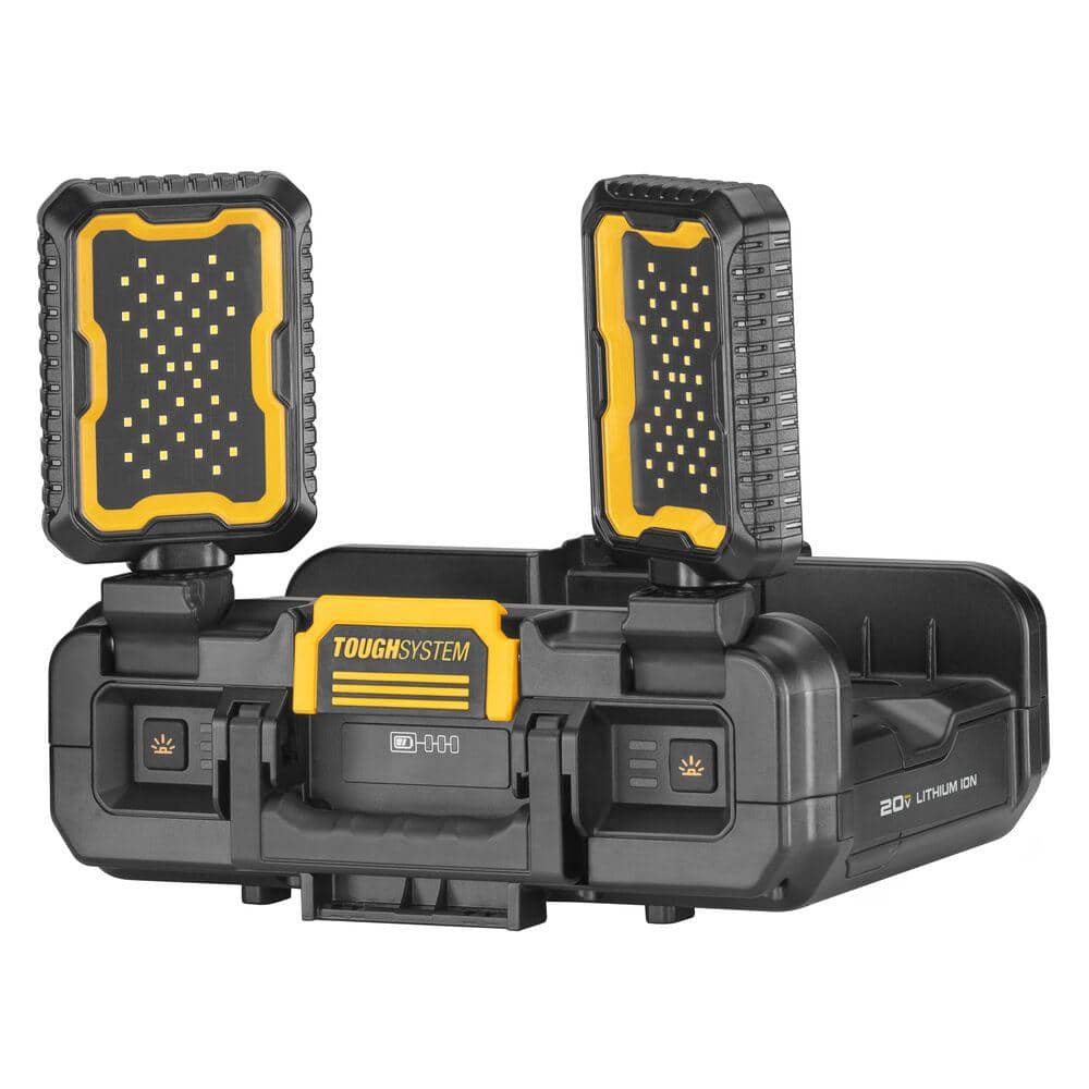 DEWALT Tough System 2.0 Flex Volt 20V/60V Lithium-Ion Cordless/Corded 4000 Lumen LED Adjustable Panel Work Light 8Ah Battery