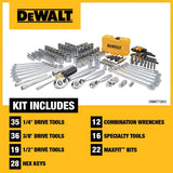 DEWALT 1/4 in., 3/8 in. and ½ in. Drive Polished Chrome Mechanics Tool Set (168-Piece)