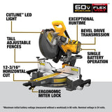 DEWALT 60V Lithium-Ion 12 in. Cordless Sliding Miter Saw Kit with 9.0Ah Battery Pack