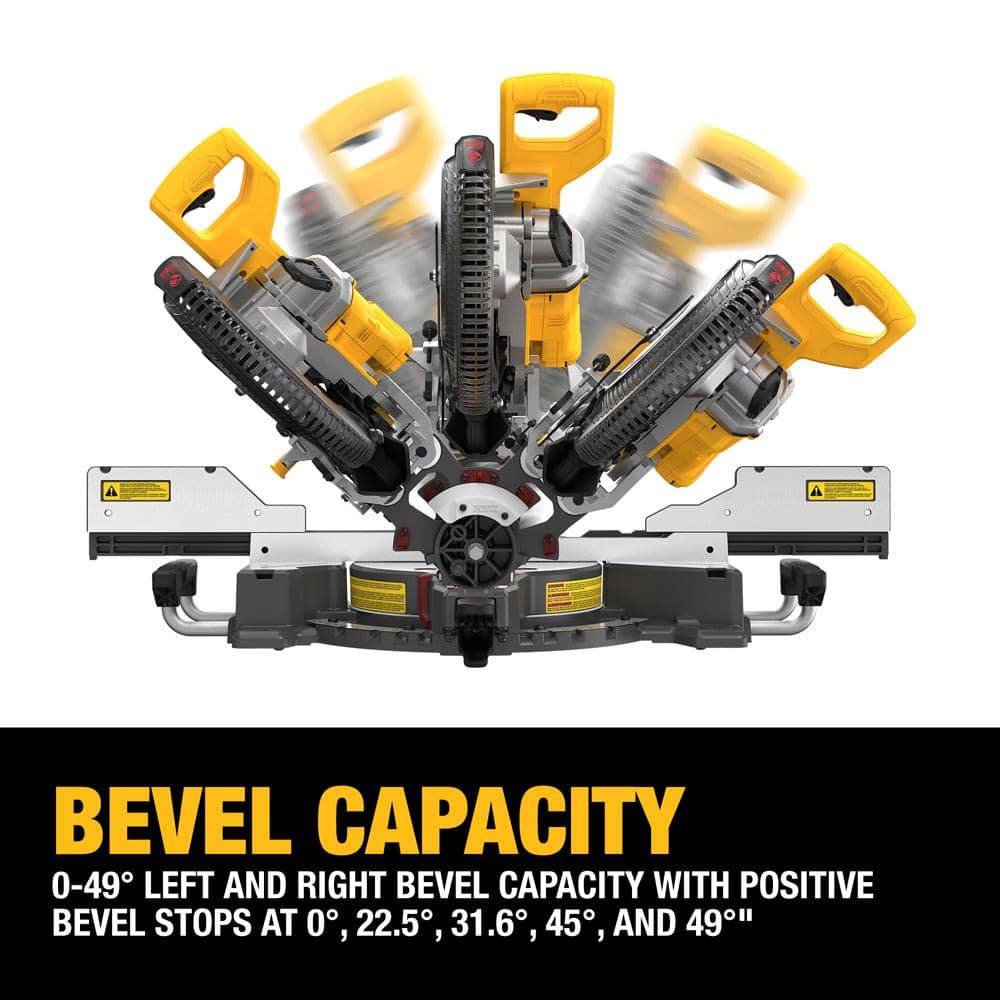 DEWALT Flexvolt 60V 12" Cordless Sliding Miter Saw Kit with Battery and Charger