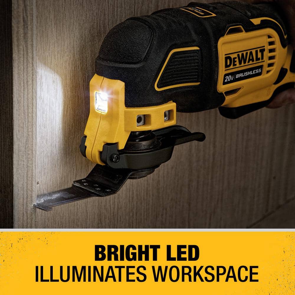 DEWALT ATOMIC 20V MAX Cordless Brushless Oscillating Multi Tool with (1) 20V 2.0Ah Battery and Charger