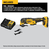DEWALT ATOMIC 20V MAX Cordless Brushless Oscillating Multi Tool with (1) 20V 2.0Ah Battery and Charger